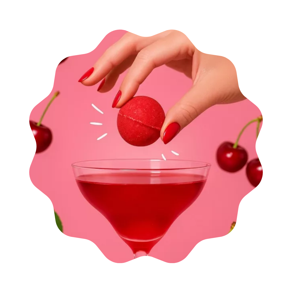 Bombe à cocktail Cerise, amande sans alcool