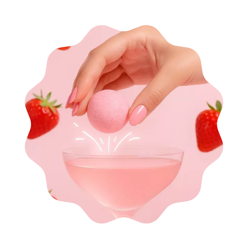 Bombe à cocktail Fraises des bois sans alcool