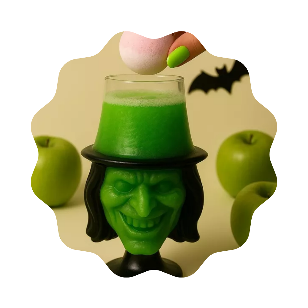 Bombe à cocktail édition Halloween Pomme verte acidulé et vanille sans alcool