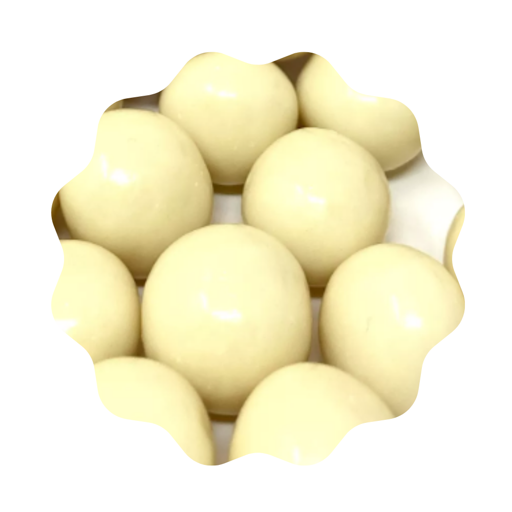 Billes de maïs, chocolat blanc 100gr