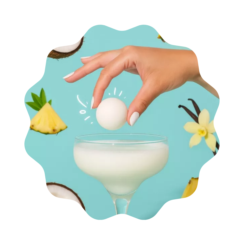 Bombe à cocktail Ananas, coco, vanille sans alcool