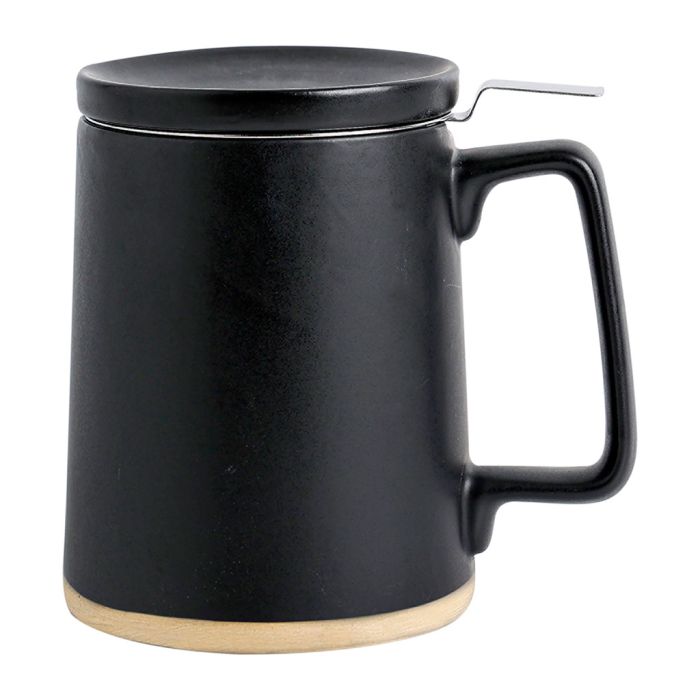 TISANIERE VERDE NOIR MAT 50CL GRES+INOX