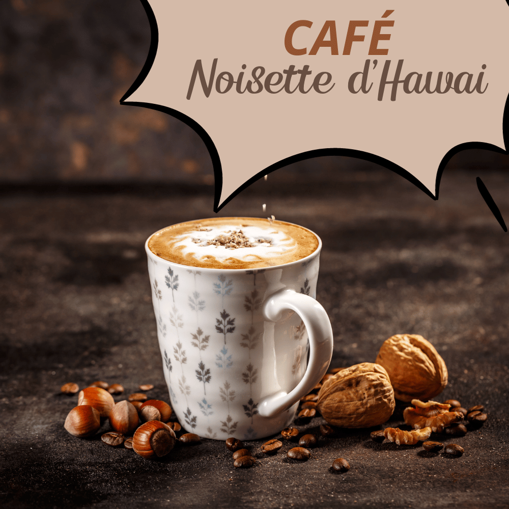Café Aromatisé Noisettes d'Hawaï Grain ou Moulu