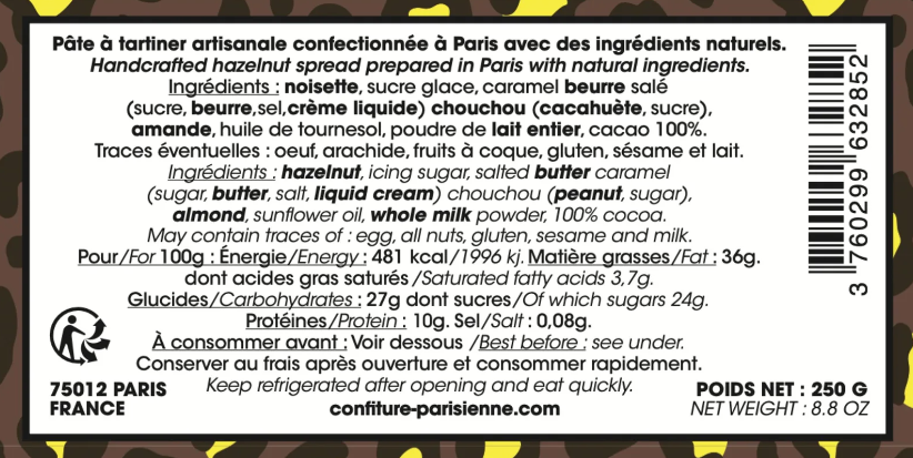 Pâte à Tartiner Chouchou - 250gr