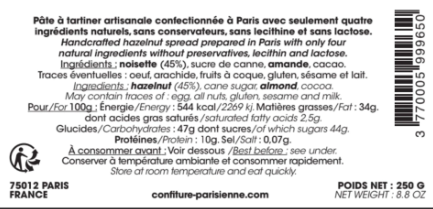 Tartine Noisette - 250gr