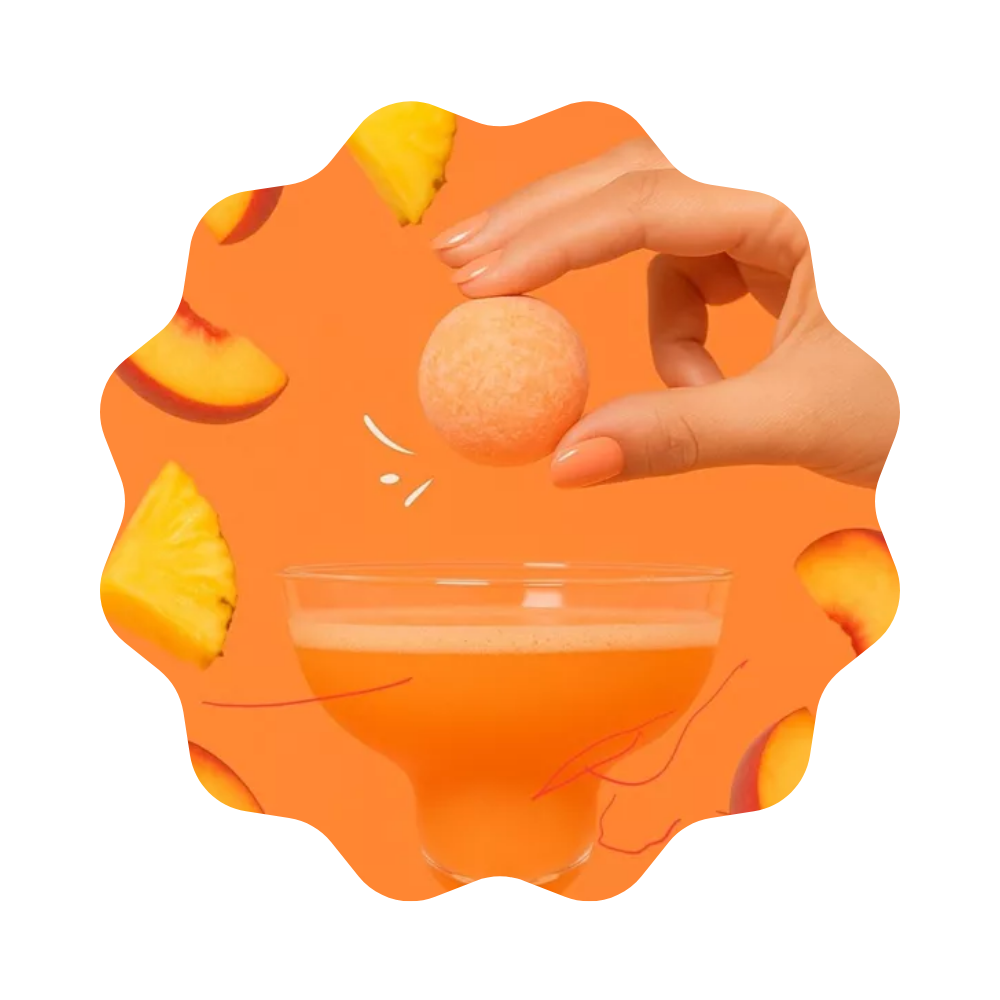 Bombe à cocktail Ananas pêche sans alcool