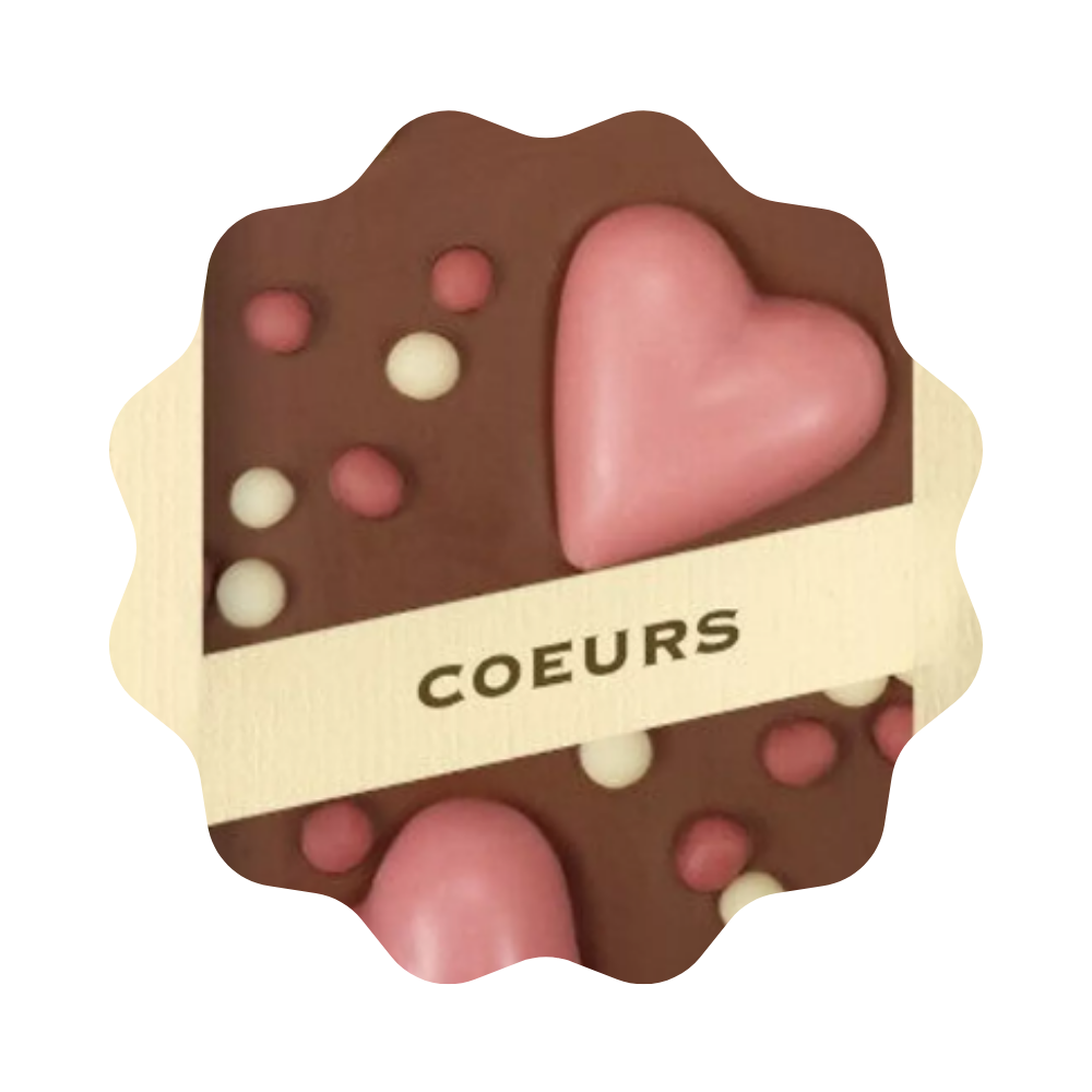 Tablette Cœur rose lait