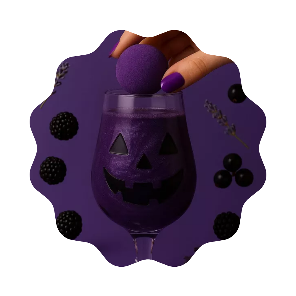 Bombe à cocktail édition Halloween cassis, mûre et lavande sans alcool