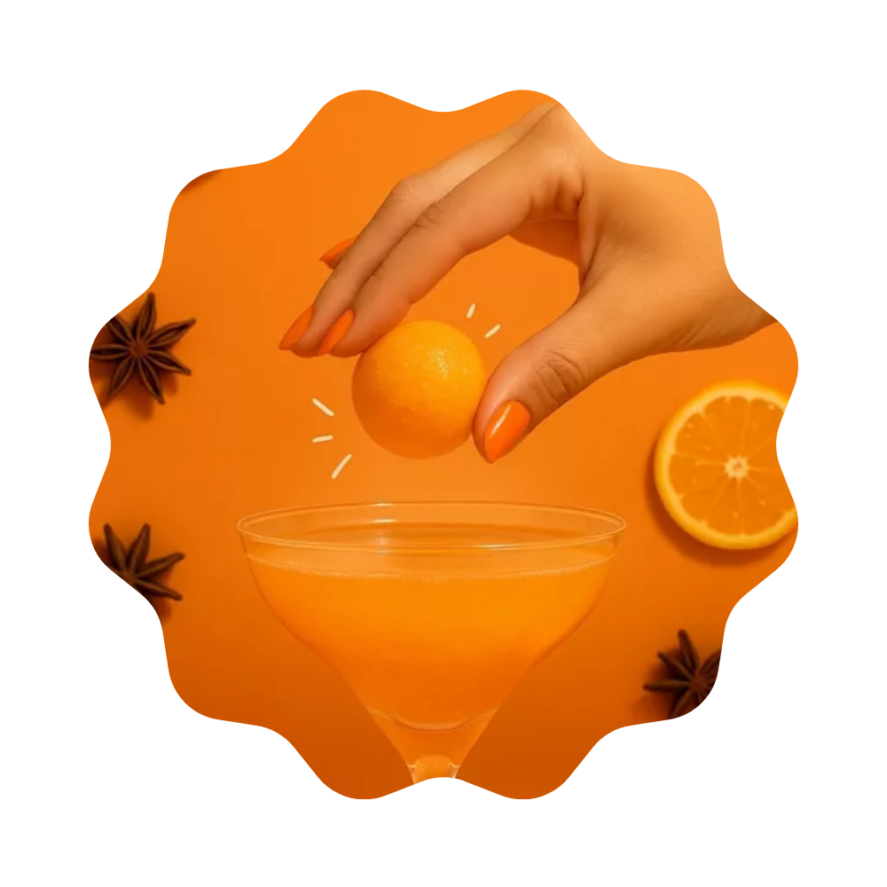 Bombe à cocktail Mandarine et épices sans alcool